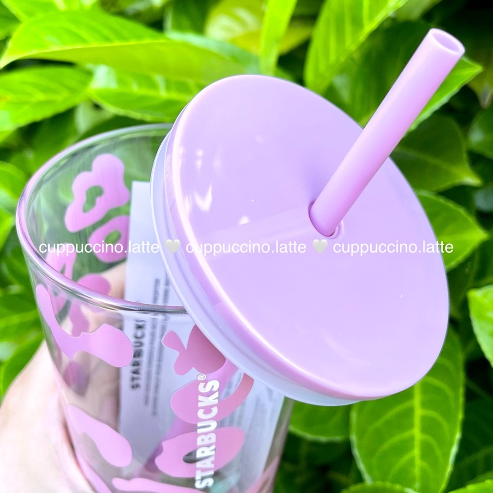 🐯LAST ONE💖Starbucks 2021 Pink Cheetah Leopard Glass Cold Cup Tumbler - Picture 4 of 5